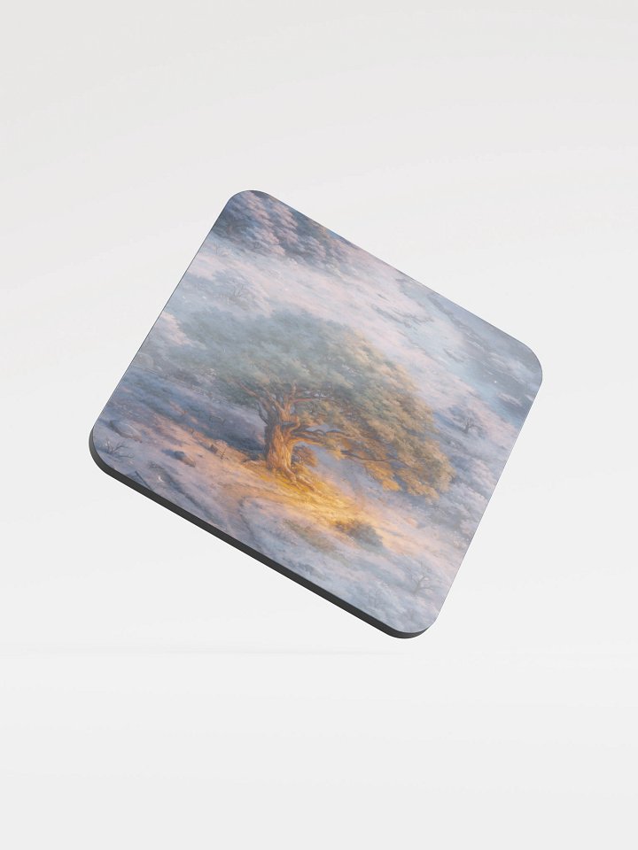 Serene Tree Glow - Glossed Cork Coaster product image (1)