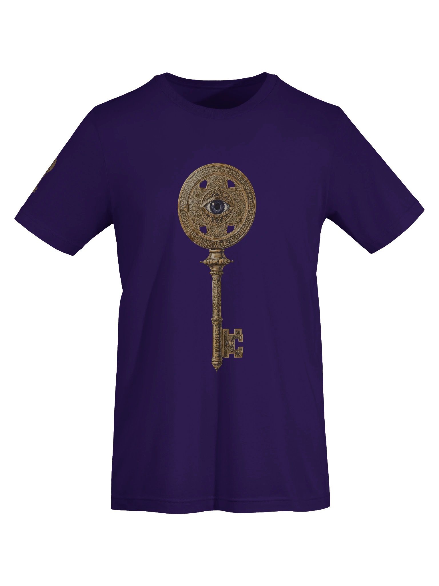 The Gatekeeper’s Key Classic T-Shirt – Front & Left Shoulder Print | Team Purple | Bella+Canvas 3001 product image (7)