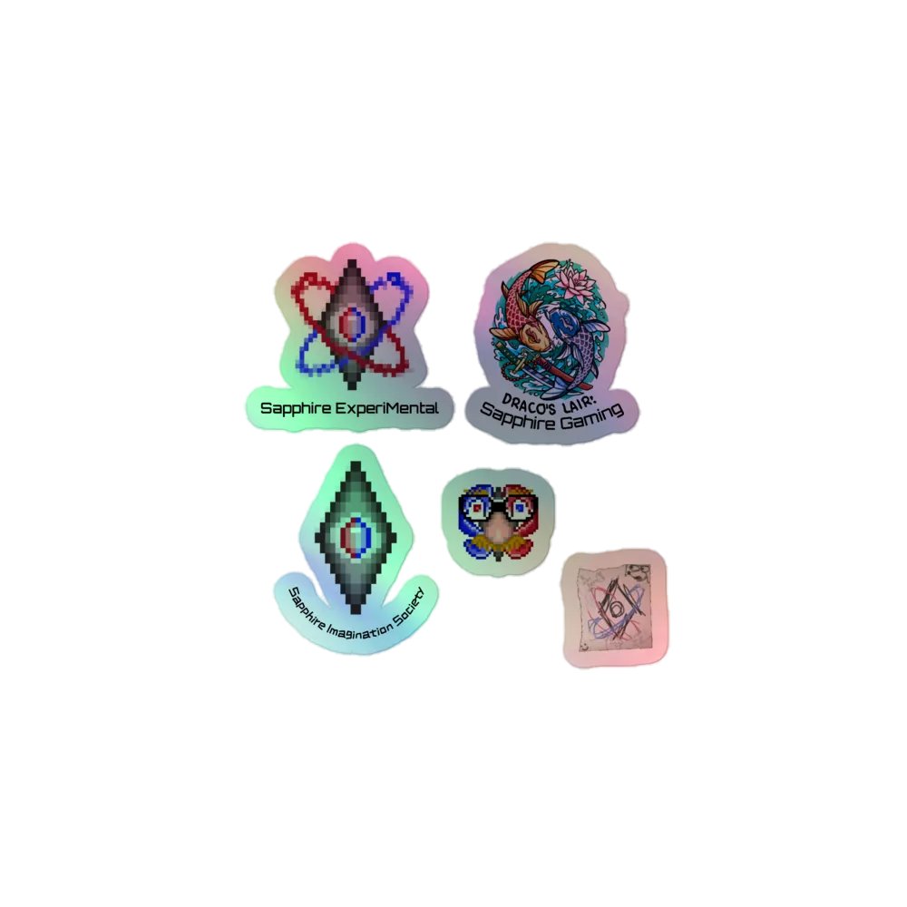 Sapphire Family Holo Sticker Set product image (1)