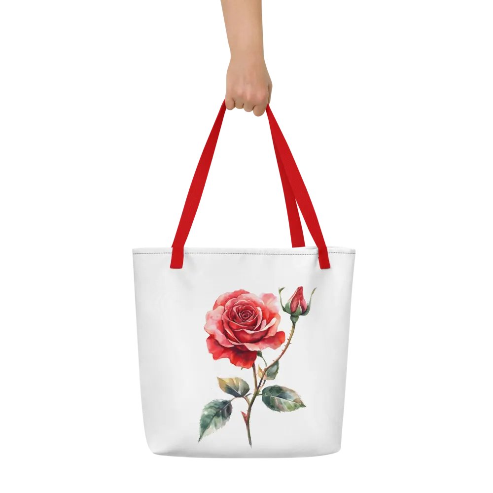 Blooming Red Rose Large Tote Bag product image (6)