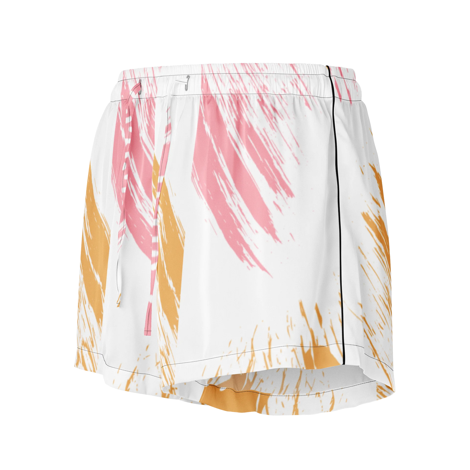 Pink Orange Brushstroke Pajama Shorts product image (1)