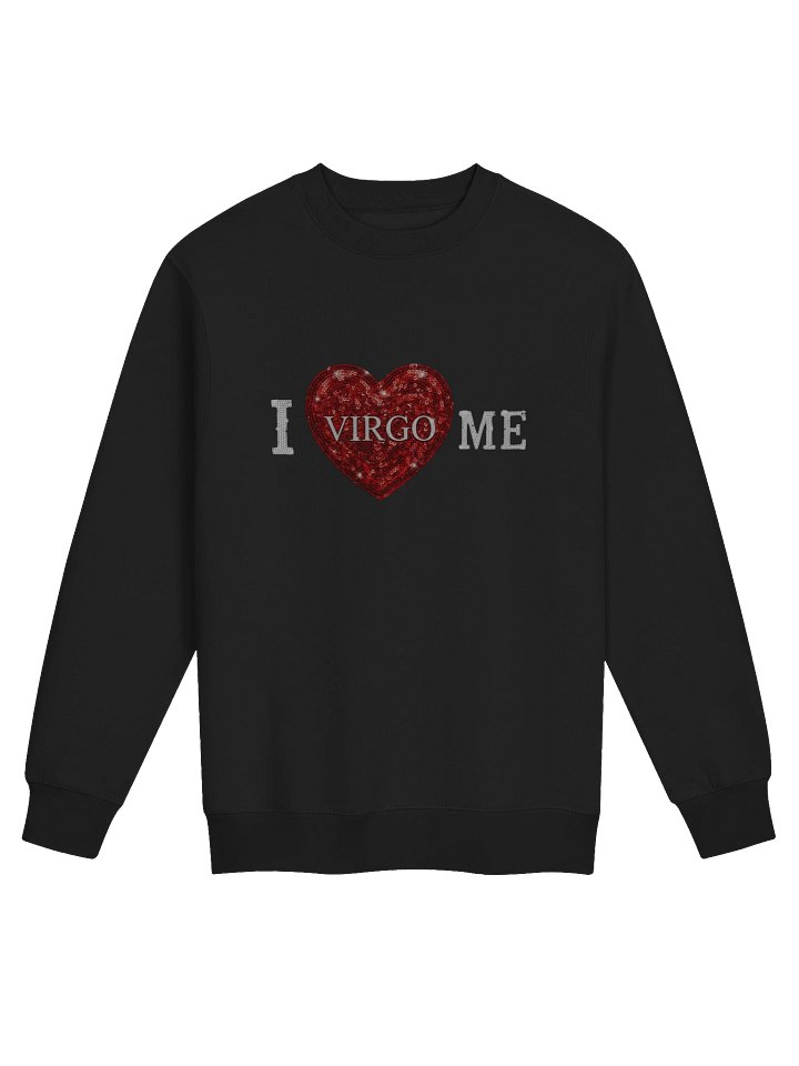 'I ♥ VIRGO ME' Straight Black Crewneck Sweatshirt- product image (2)