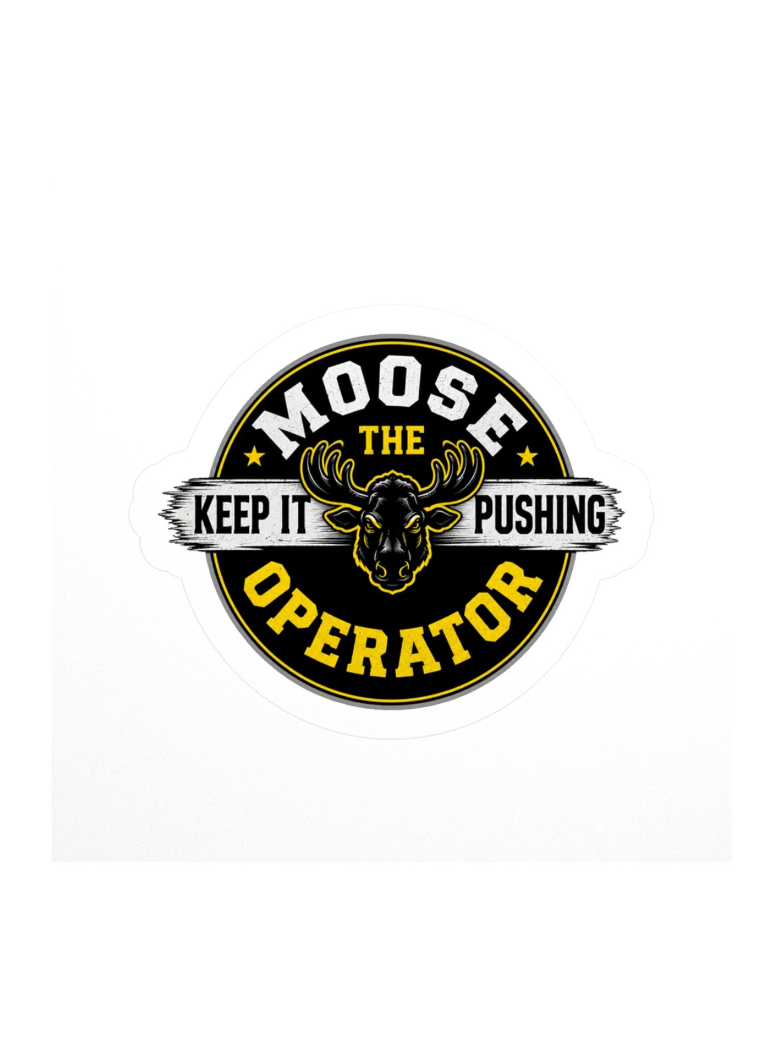 Moose Circle Sticker (Yellow) product image (1)