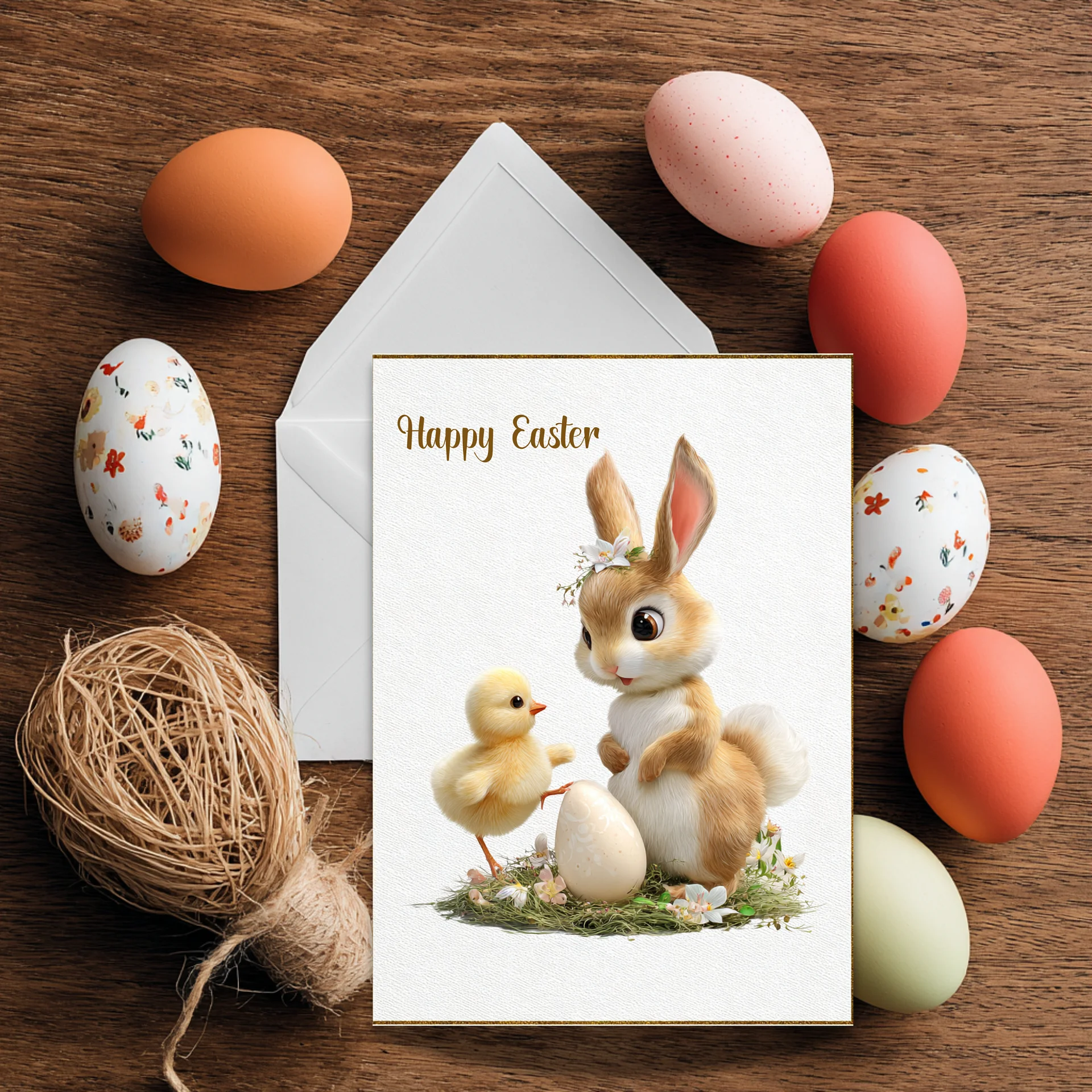 Printable Easter Card 5x7 Foldable, Grandson easter gift product image (1)