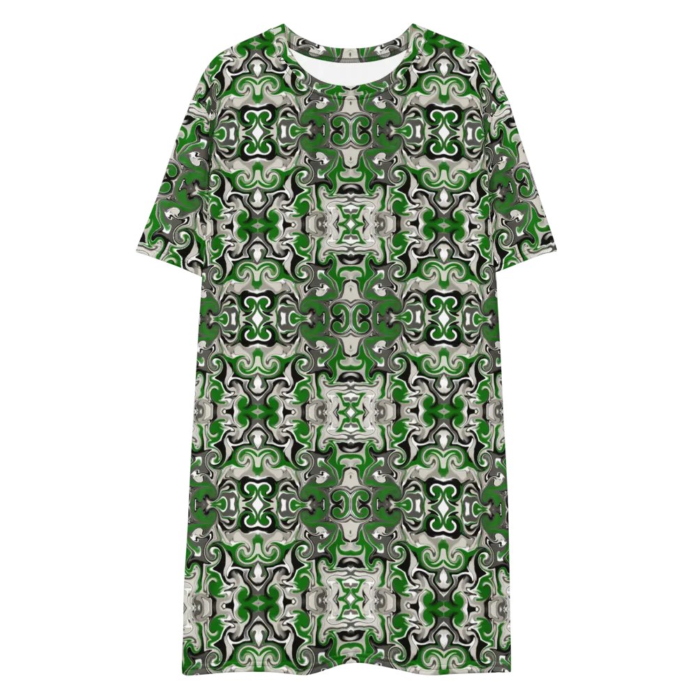 Green Baroque T-Shirt Dress product image (4)