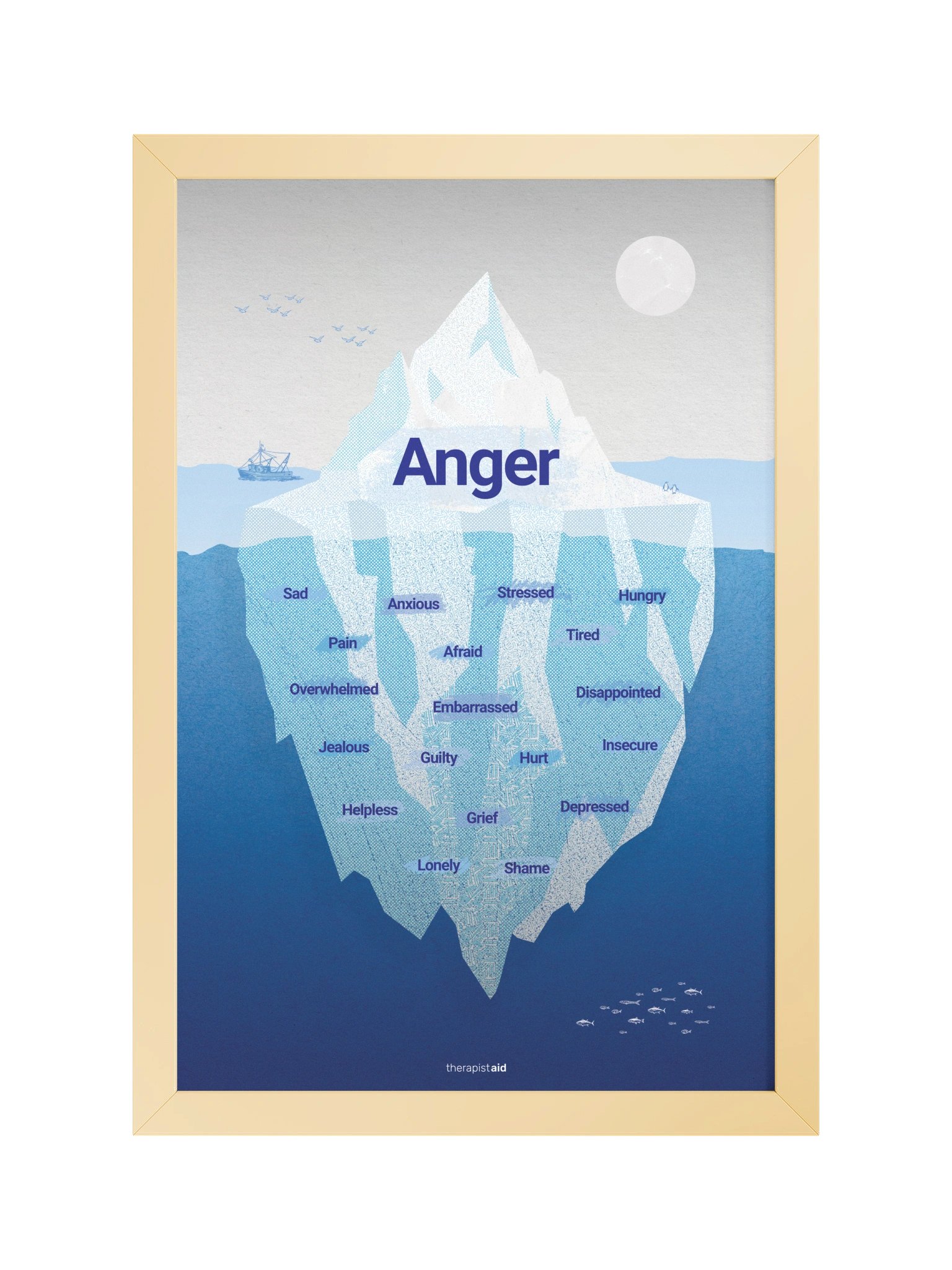 Anger Iceberg framed artwork (papercraft style) product image (1)