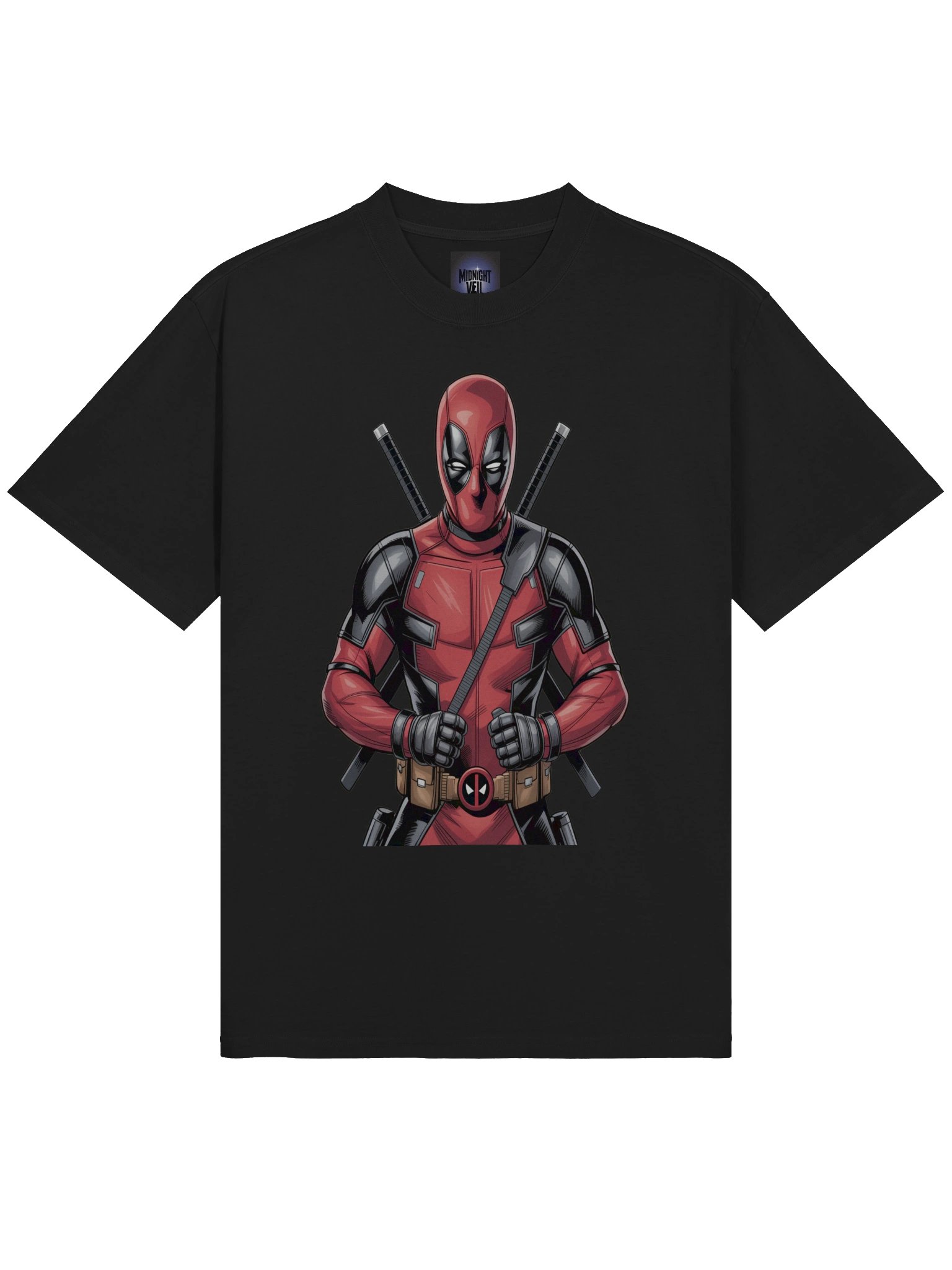 Deadpool Veiled Vendetta Oversized Faded T-Shirt product image (5)