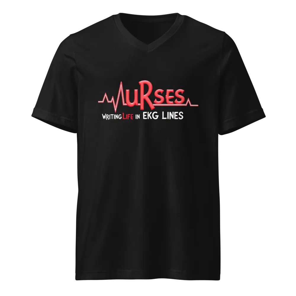 Life in EKG Lines V-Neck Tee product image (1)