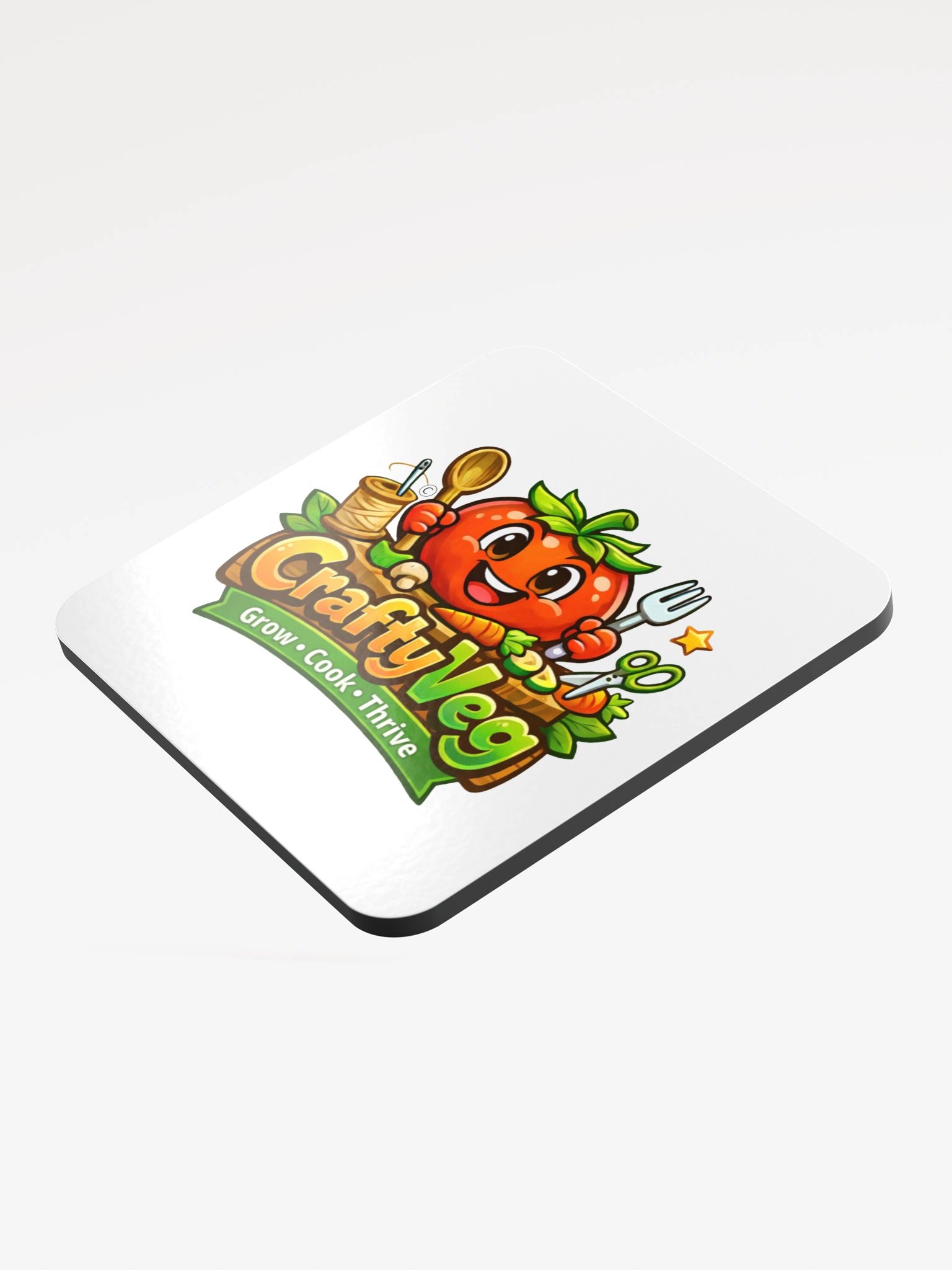 CraftyVeg Logo Coaster product image (3)