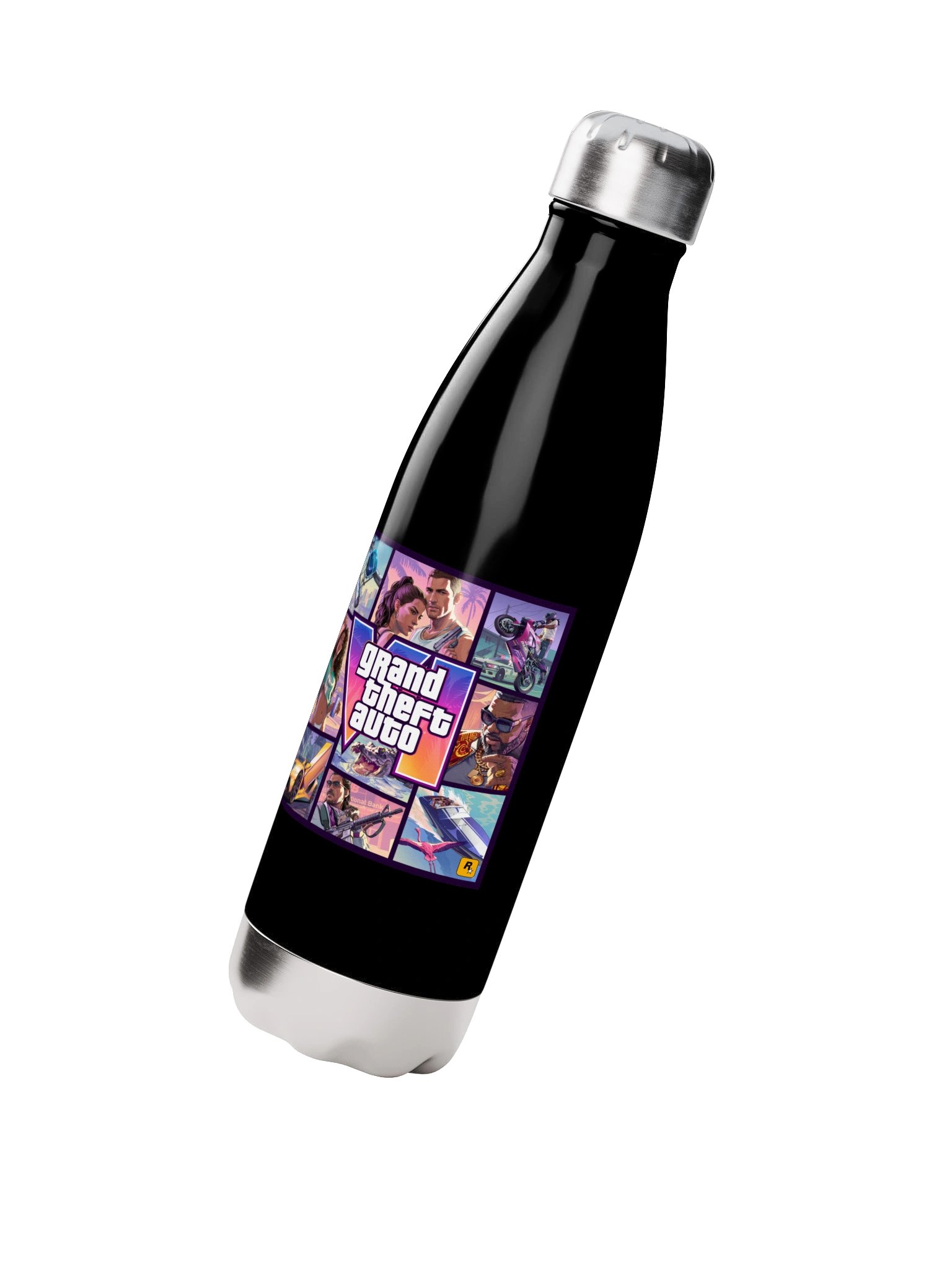 GTA VI Inspired Cover Art Stainless Steel Water Bottle product image (3)
