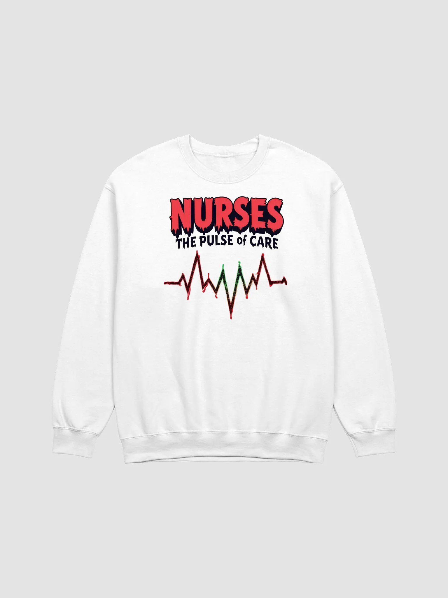 Nurses: The Pulse of Care, Heartbeat Heroes Crewneck Sweatshirt product image (6)