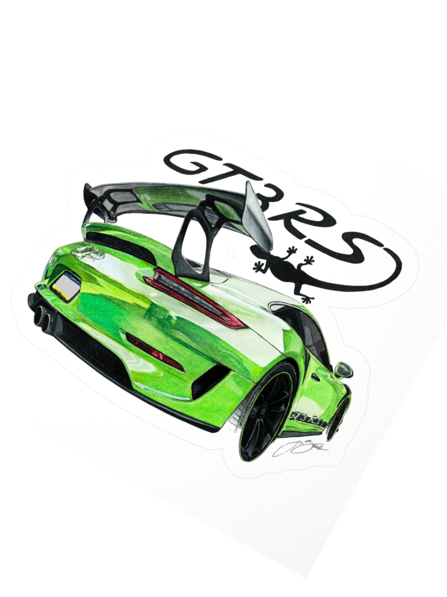 Green Lizard Kiss Cut Sticker product image (4)