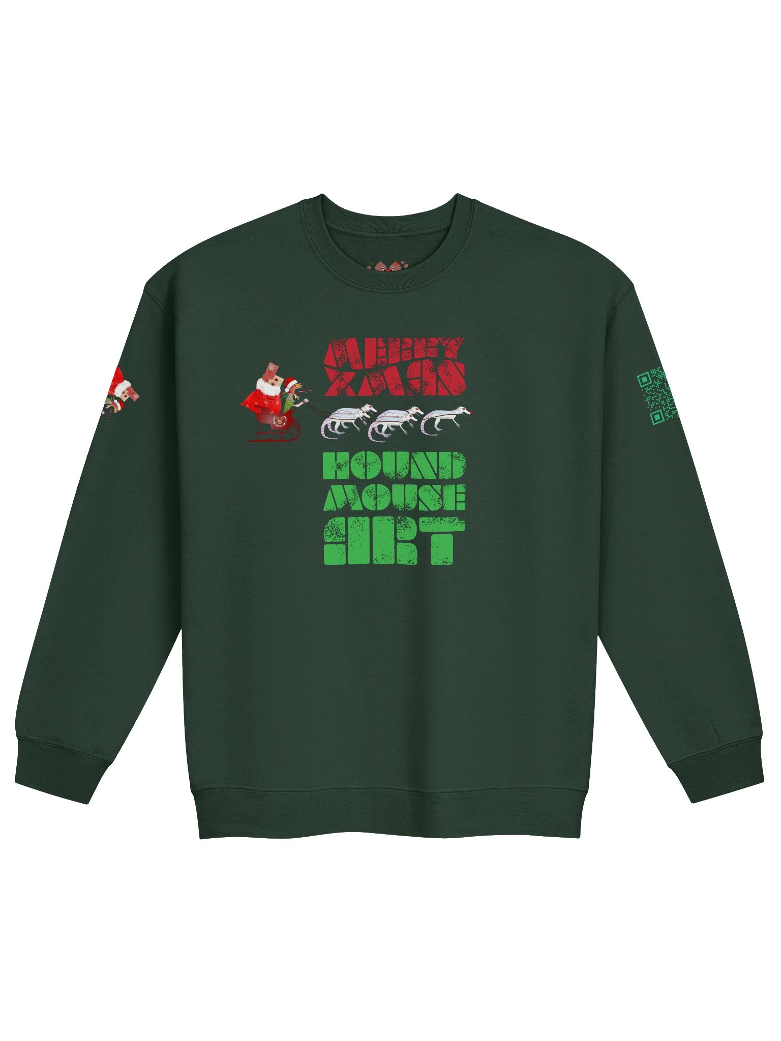 Merry Xmas Houndmouse Art Sweatshirt product image (2)