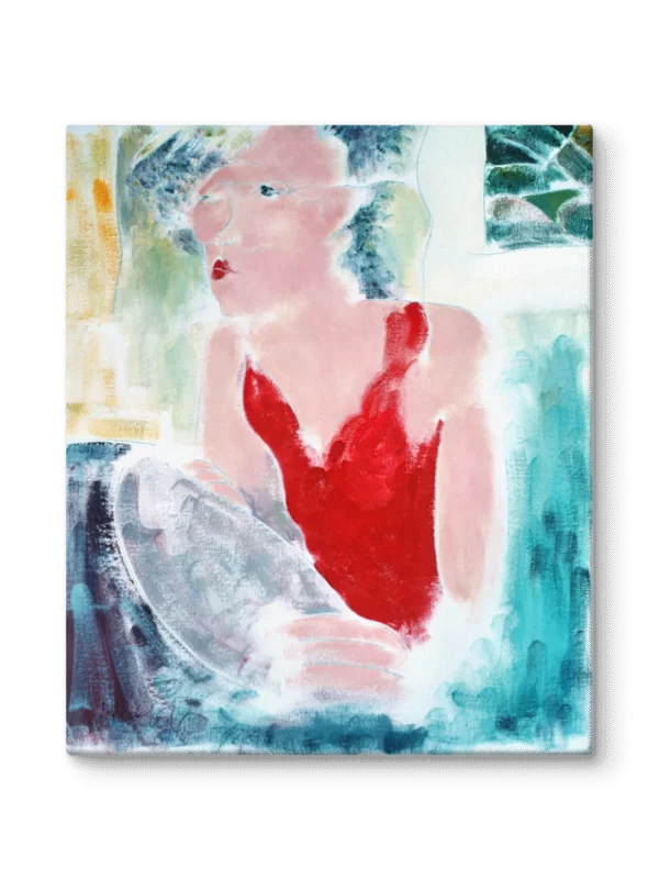 Woman at the Typewriter (1984) on canvas (24" x 20") product image (2)