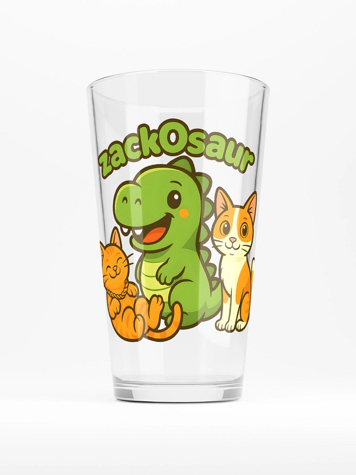 ZACKOSAUR & the gang beer glass product image (1)
