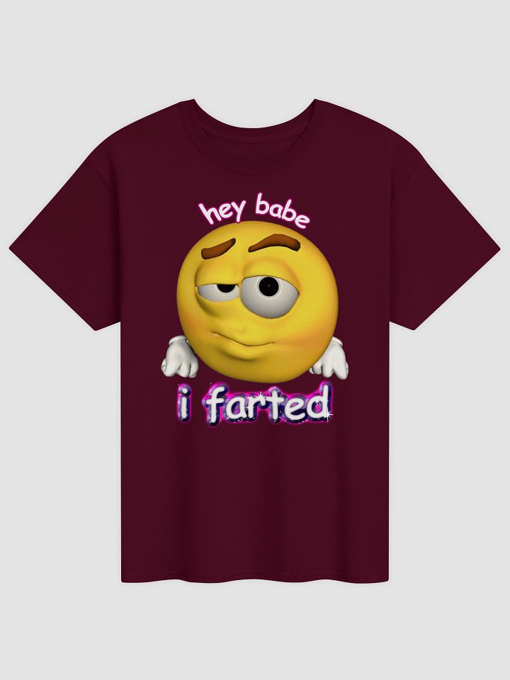 Hey babe I farted cursed emote T-shirt product image (9)