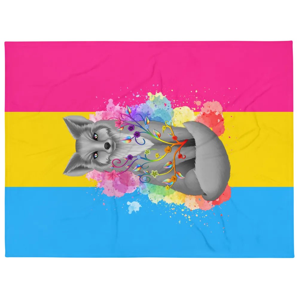 Pansexual Pride Fox Blanket (2023) product image (1)
