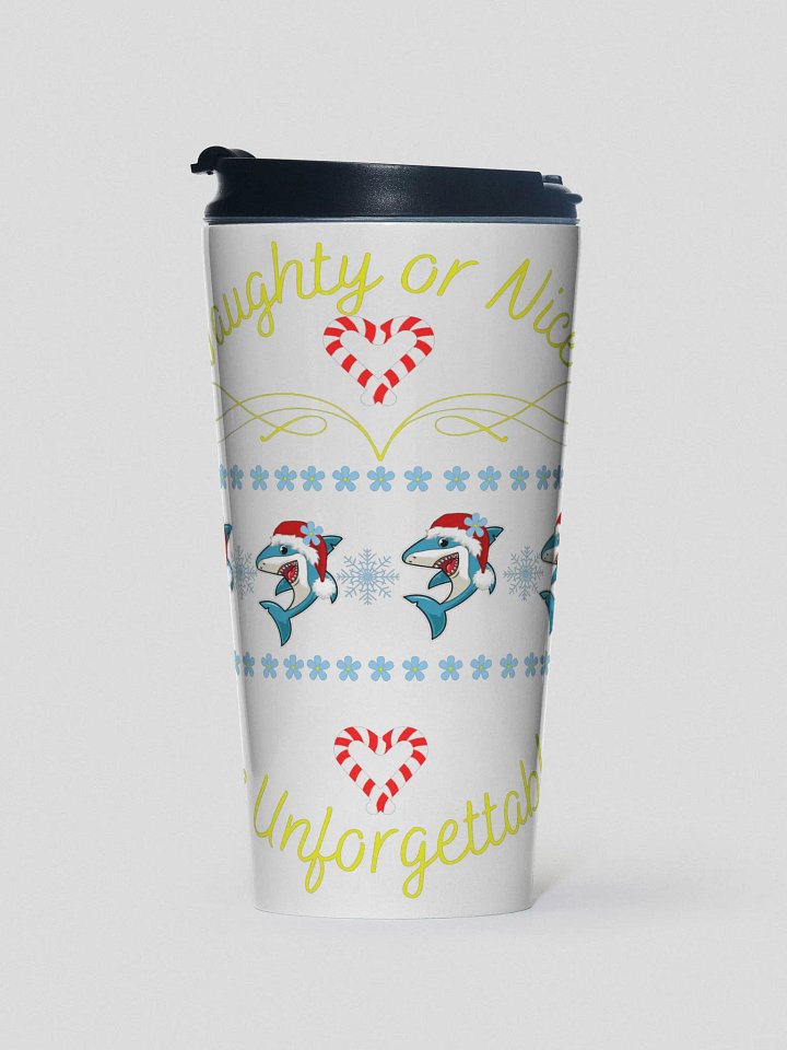 Naughty or Nice 15 Oz Stainless Steel Travel Mug product image (1)