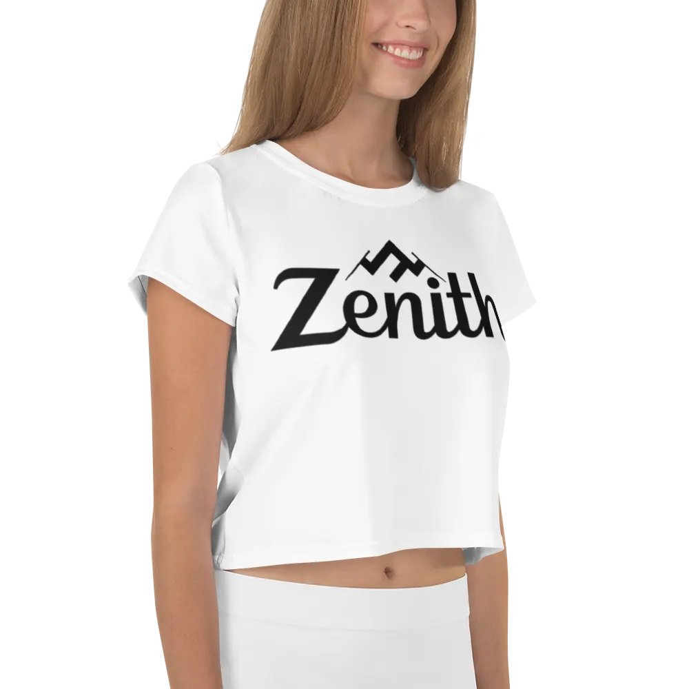 Zenith Women's Crop Tee - White, Mountain Peak Design product image (10)