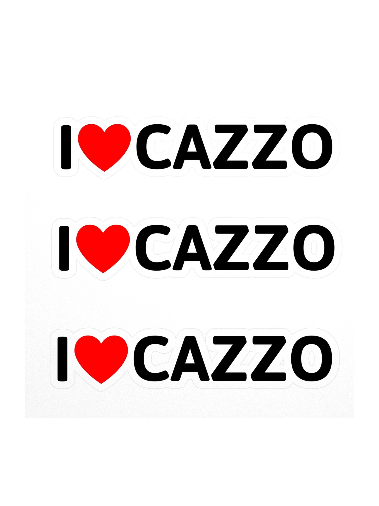 I ♥️ CAZZO stickers product image (1)
