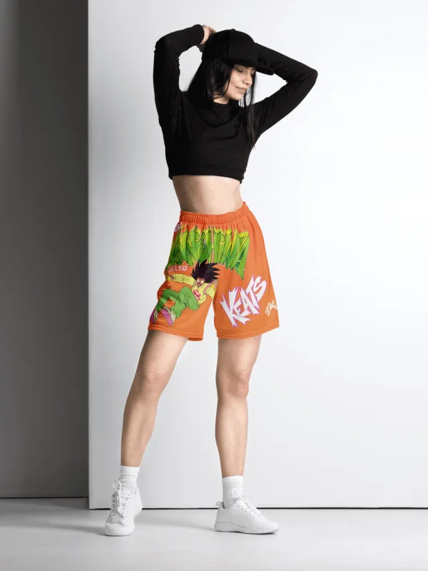KONNICHIWA - Orange Mesh Shorts (with pockets) product image (7)