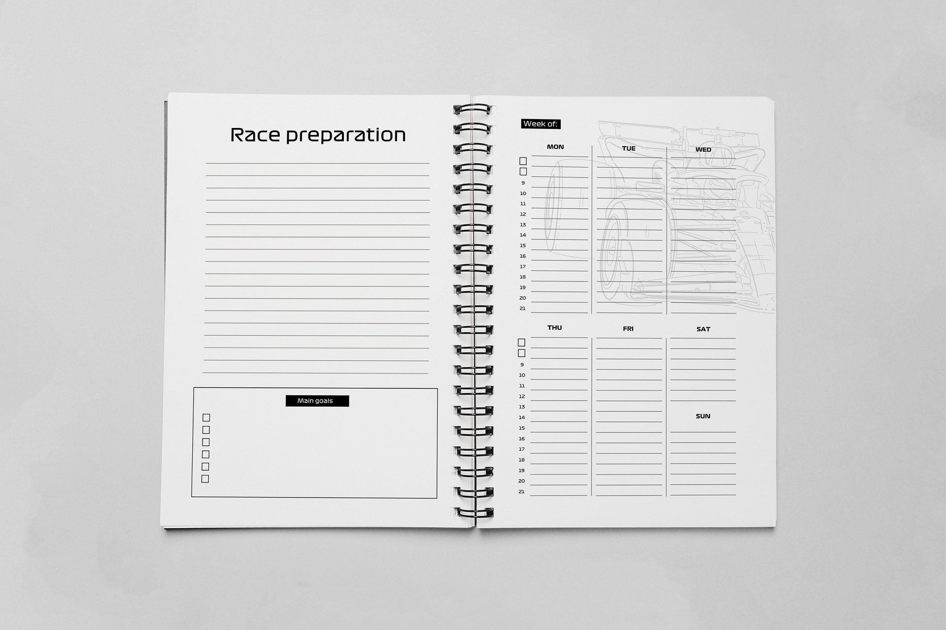 DIGITAL Champion's Formula-1 Planner, Formula 1 Not Dated Planner, Business planner, Budget planner, Diary Ferrari F1 gift, F1 stickers, F1 journal product image (3)