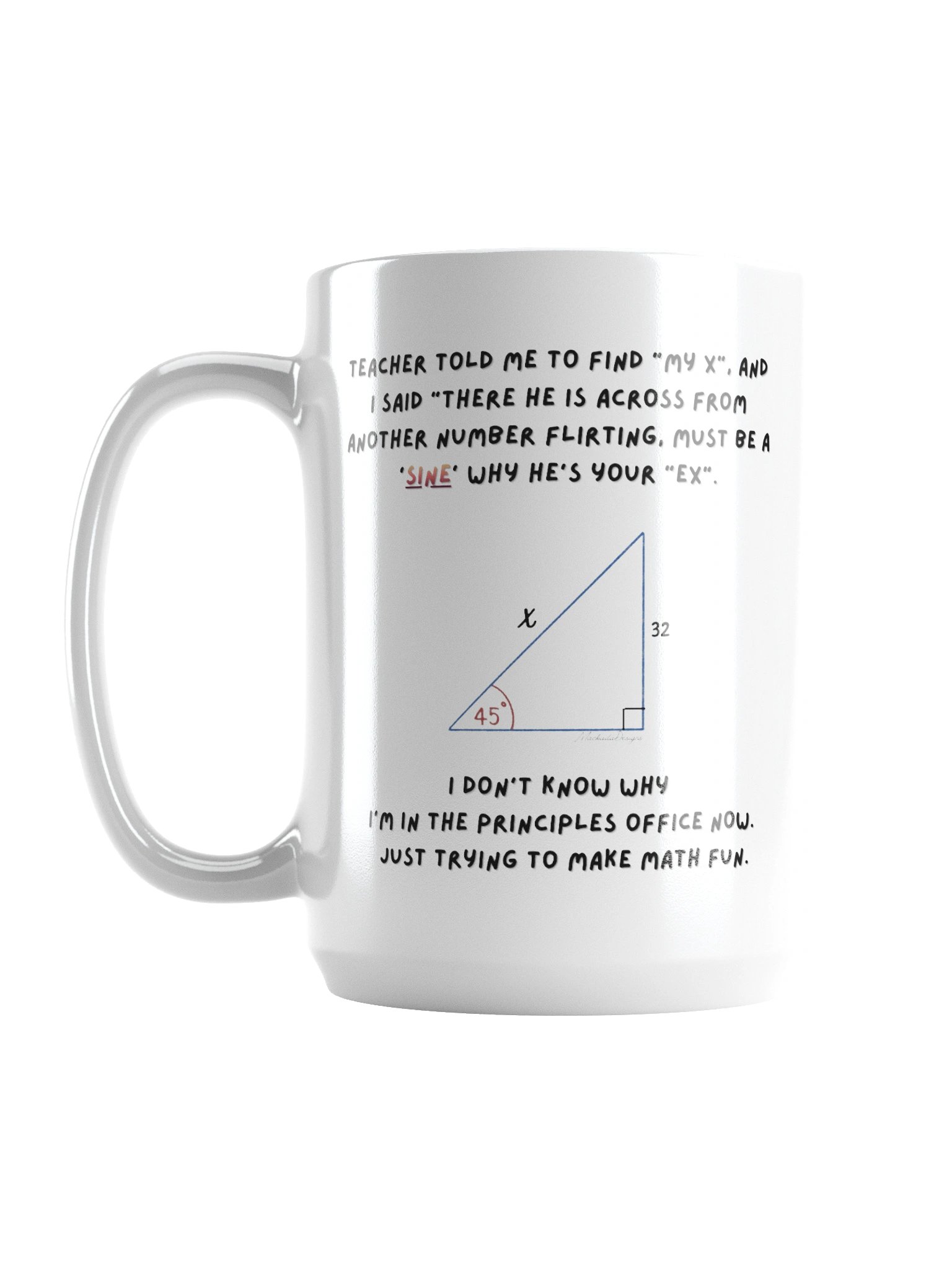 SINE 45° Triangle Math Mug product image (2)