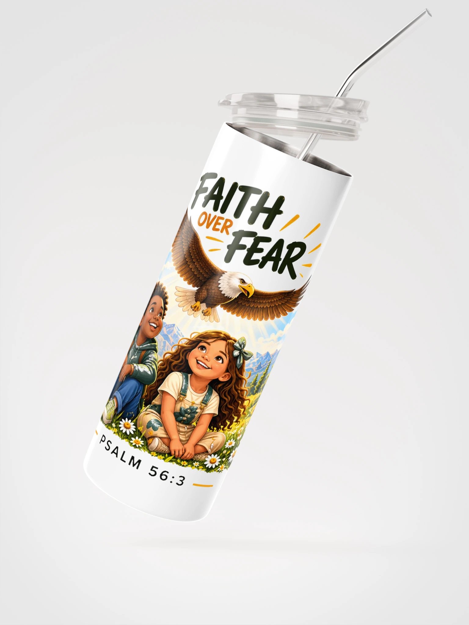 Faith Over Fear — Scripture Tumbler product image (2)
