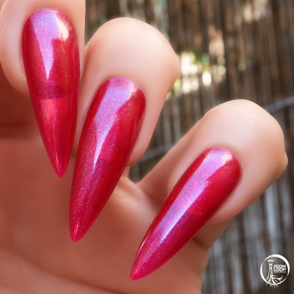 CLOSER THAN WE APPEAR - Shimmery Red Translucent Jelly Nail Polish product image (3)