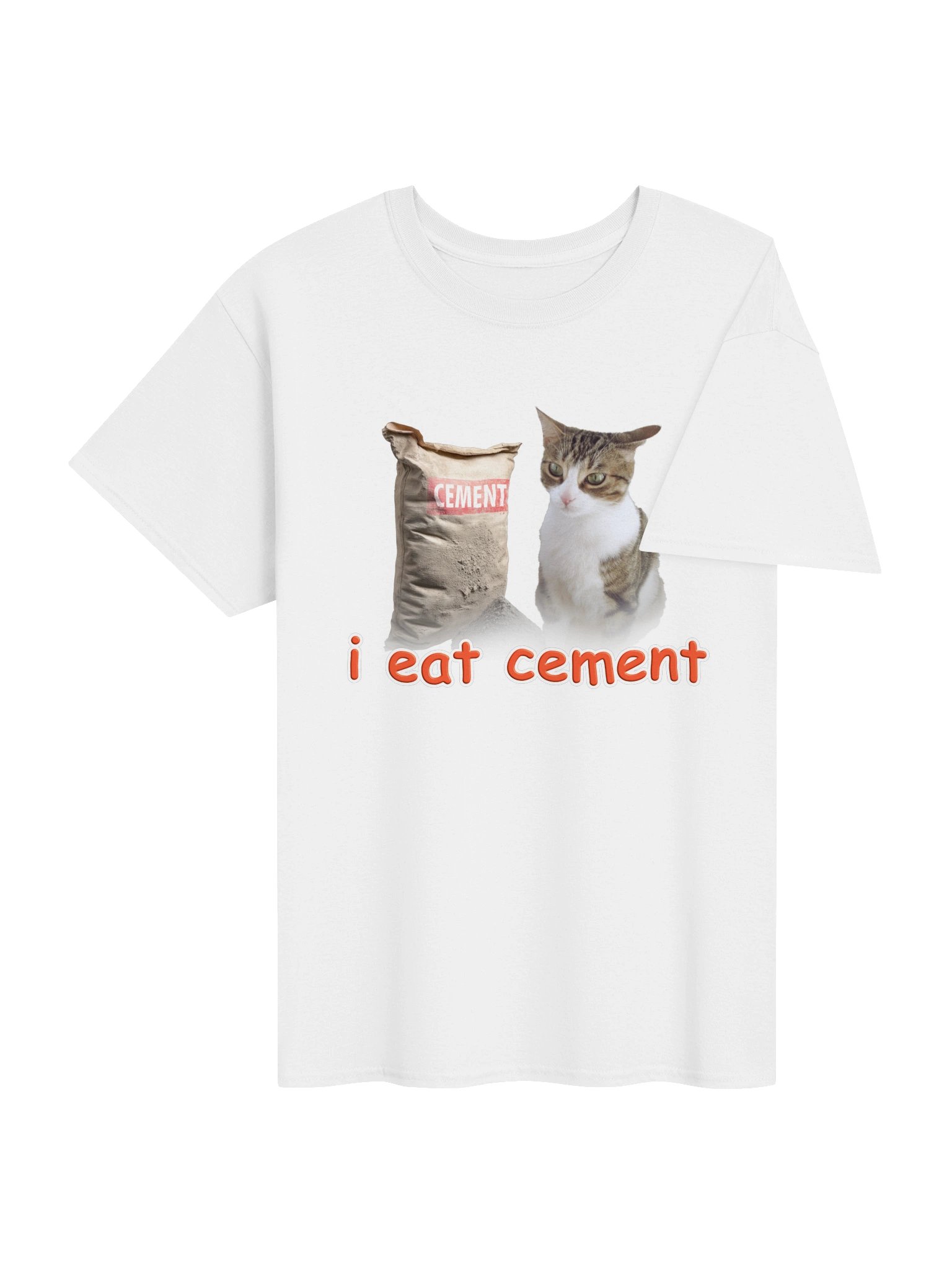 I eat cement cat T-shirt product image (37)