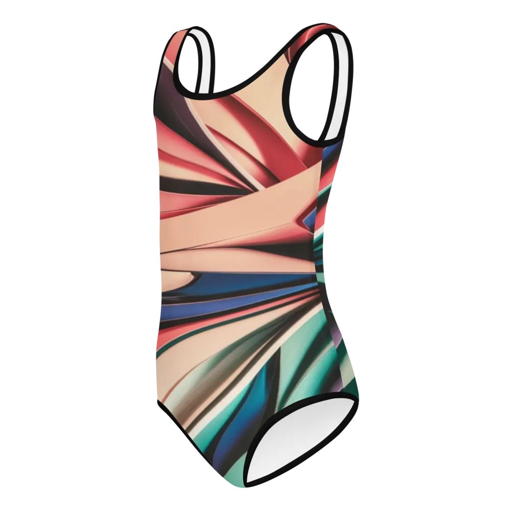TDS Music Kids Abstract Swimsuit in Vibrant Colors (Sizes 2T-7) product image (8)