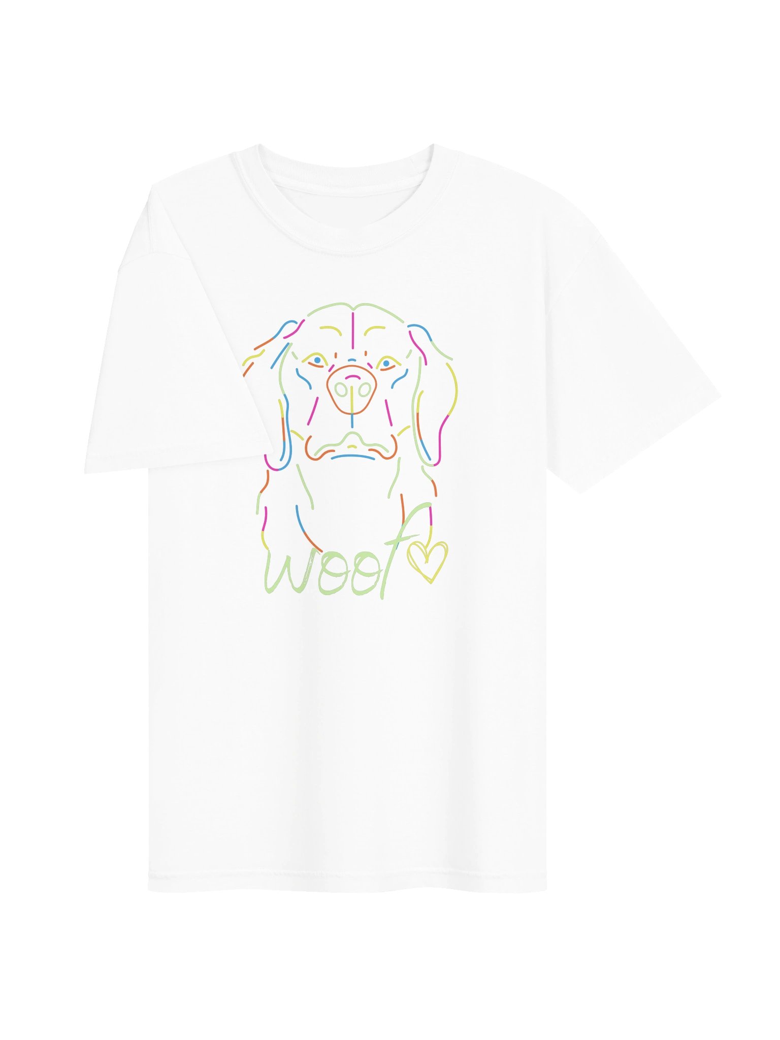 Neon Woof Dog - Line Art Tee product image (3)