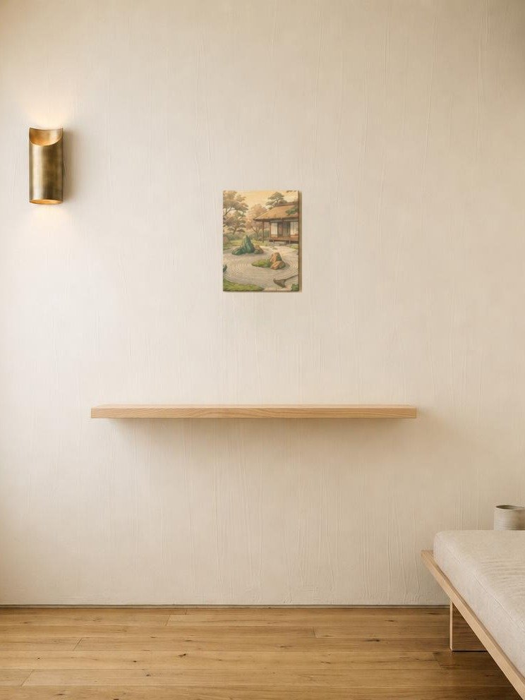 Tranquil Zen Garden Teahouse Canvas - Japandi Wall Art product image (2)