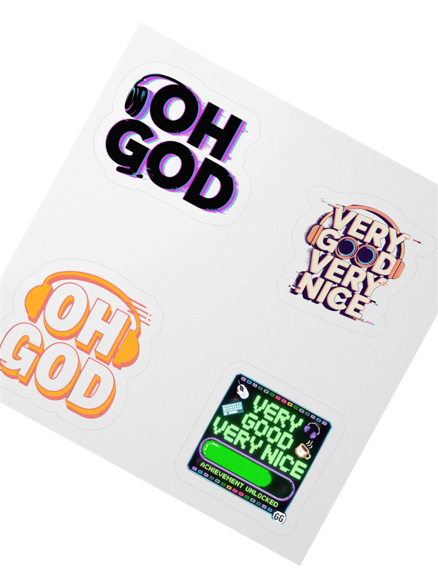"OH GOD" + "Very Good Very Nice" | Kiss Cut Stickers product image (2)