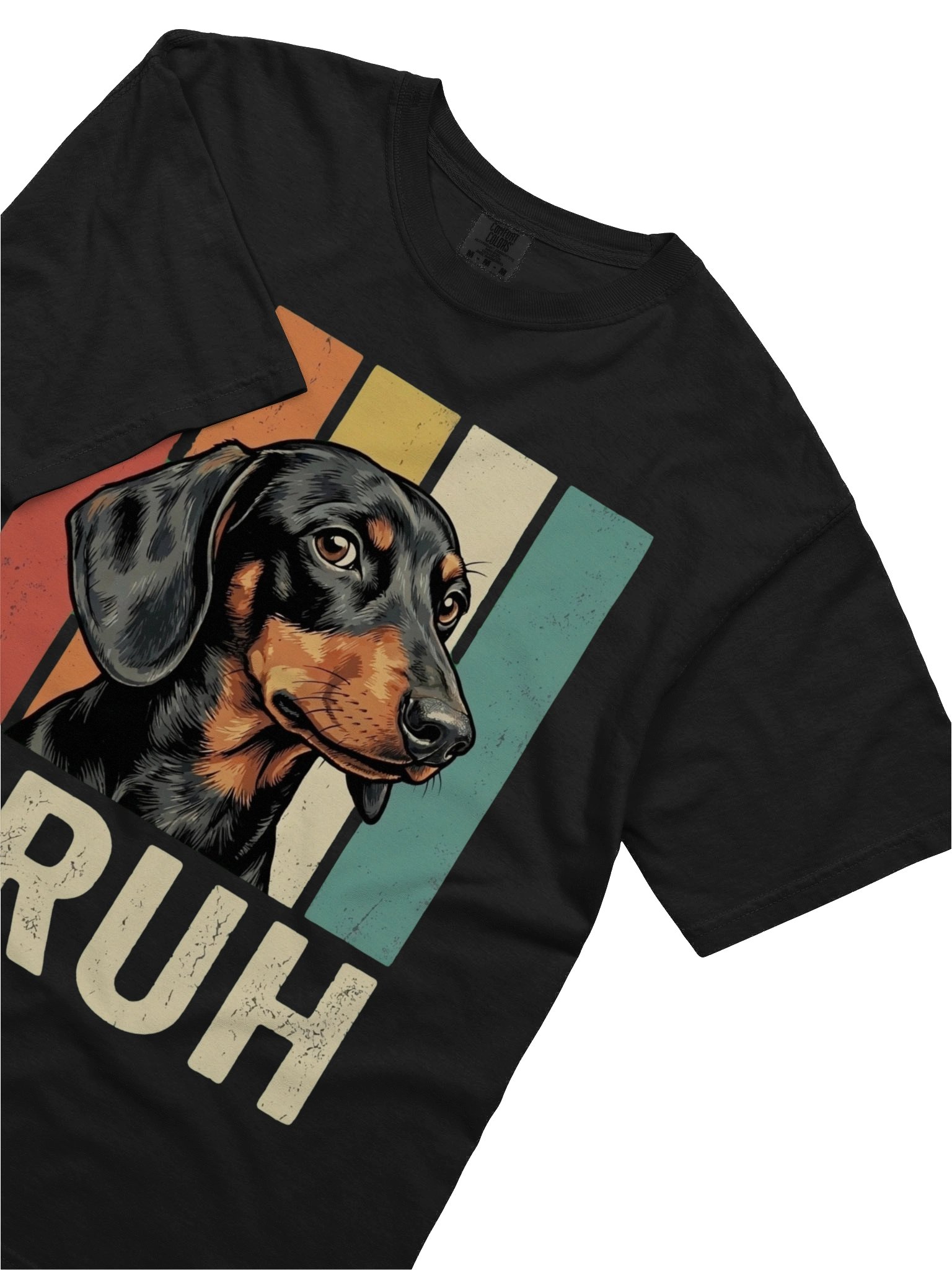 Funny Bruh Dachshund T-Shirt - Vintage Retro Wiener Dog Meme Graphic Tee product image (8)