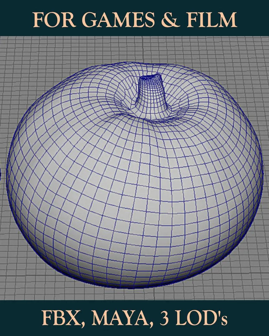 3D Scanned Pumpkin Model product image (2)