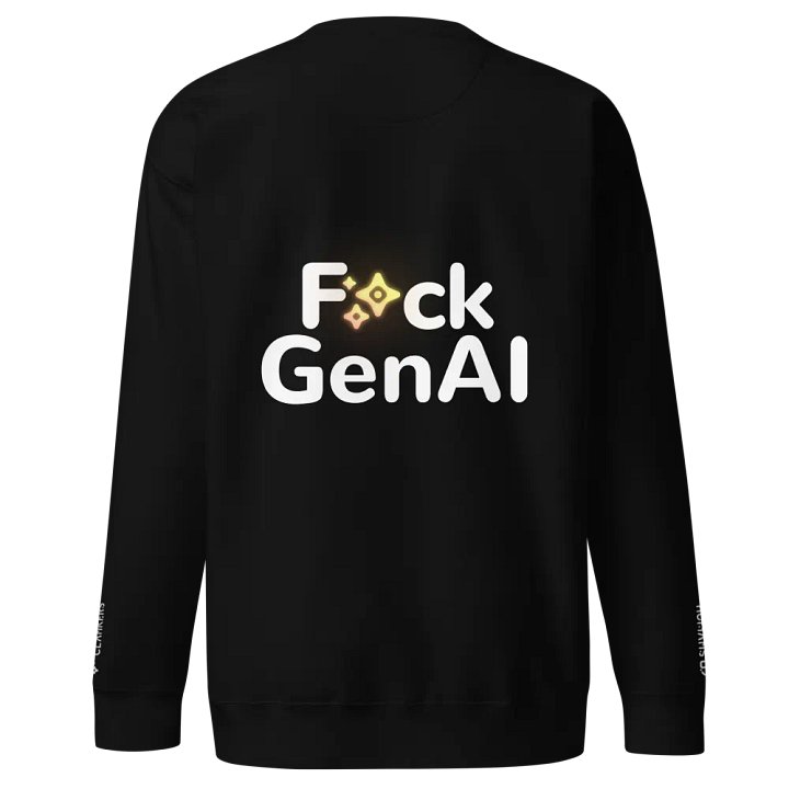 Absolut Idiocy Cotton Heritage Premium Sweatshirt - F✨ck Generative AI (Logotypes) product image (2)