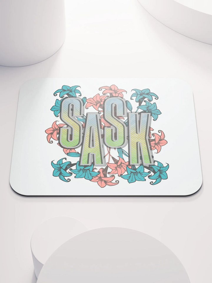 Sask Saskatoon Saskatchewan Floral Gradient Mouse Pad product image (2)
