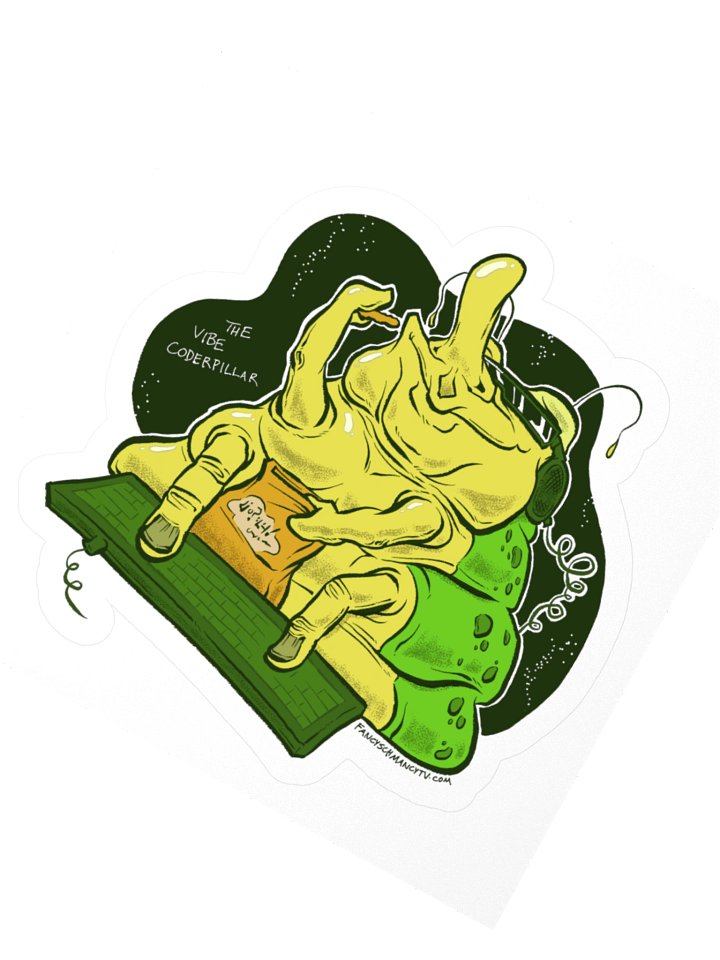 Vibe Coderpillar | 3"x3" Kiss Cut Sticker product image (2)