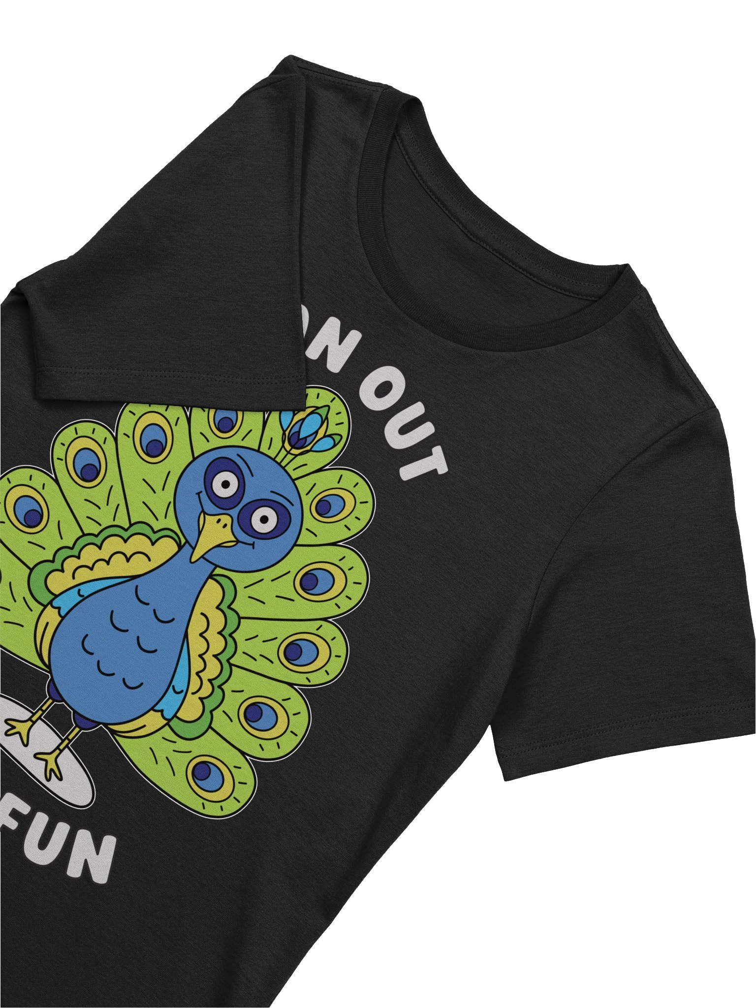 Fan Out The Fun Cute Silly Funny Peacock Women's Relaxed-fit T-shirt product image (2)