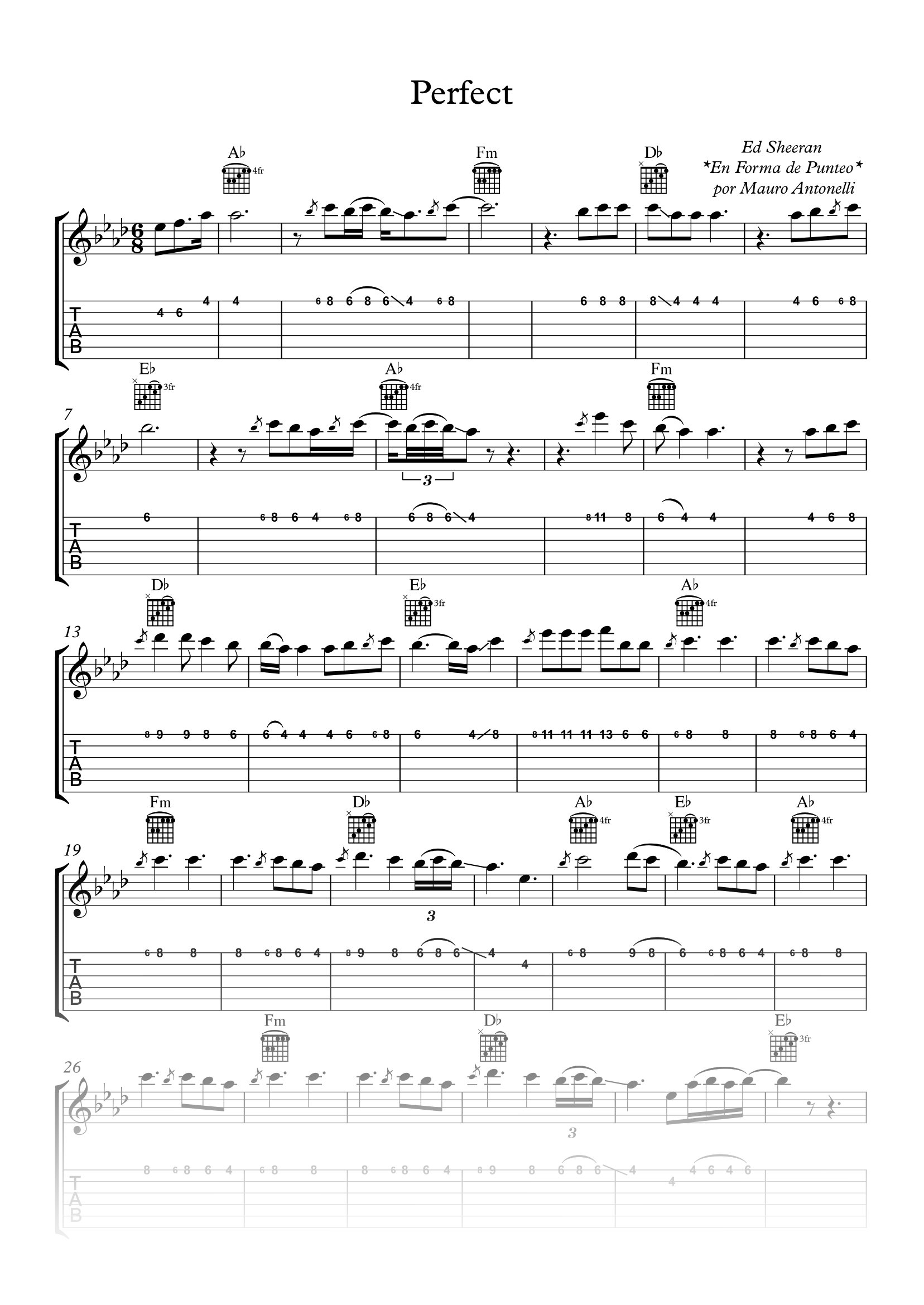 Perfect - Partitura + Tabs + Acordes + Pista product image (1)