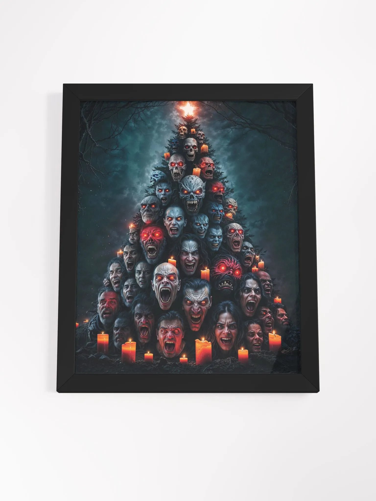 Monstrous Faces Christmas Tree Framed Poster product image (16)