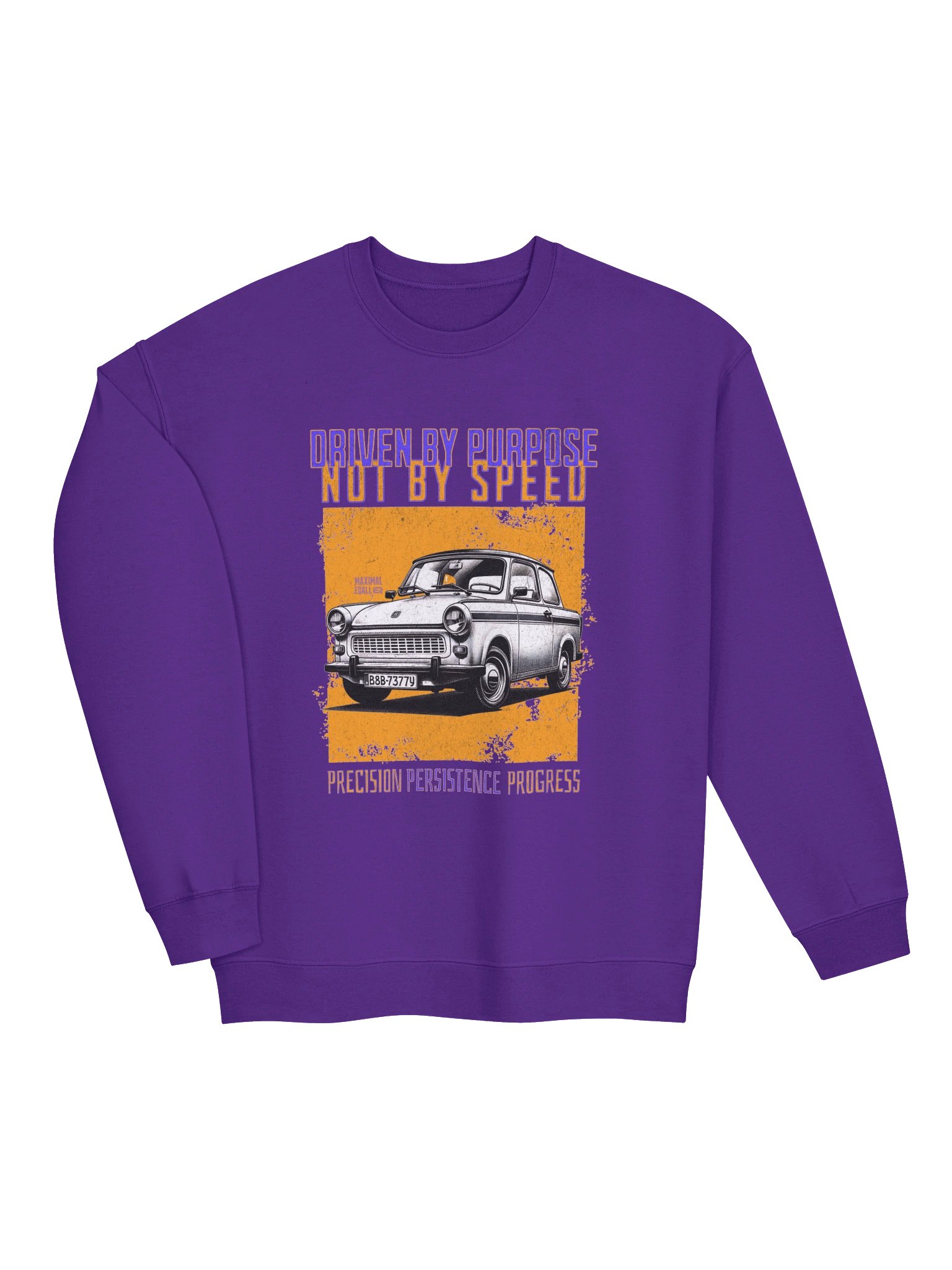 Trabant Vintage Car(e) Mid-weight Sweatshirt by EQALL® Originals _Purple Blue / Orange product image (7)