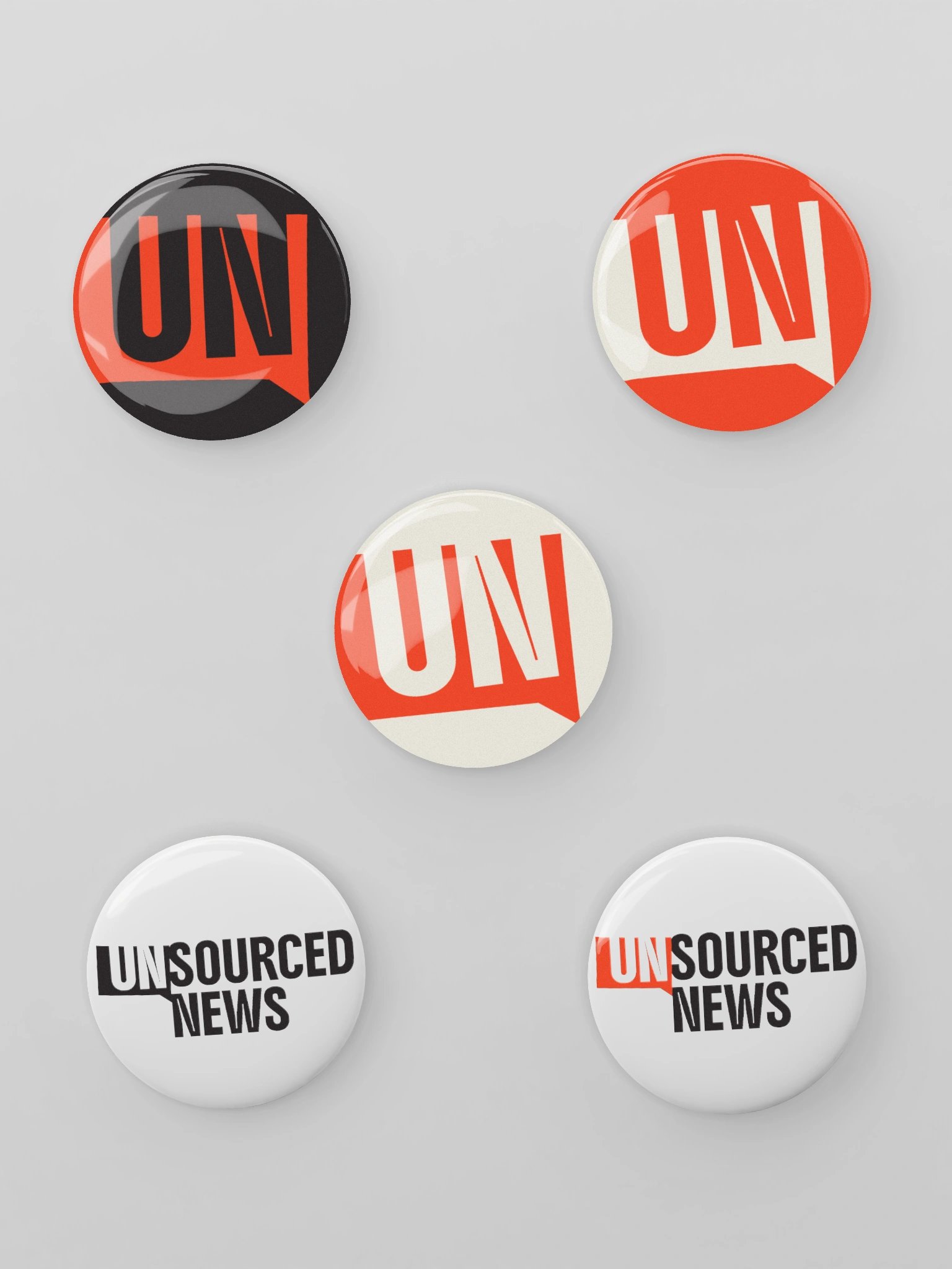 Unsourced News Logo Pin Button Set (5 Pack) product image (1)
