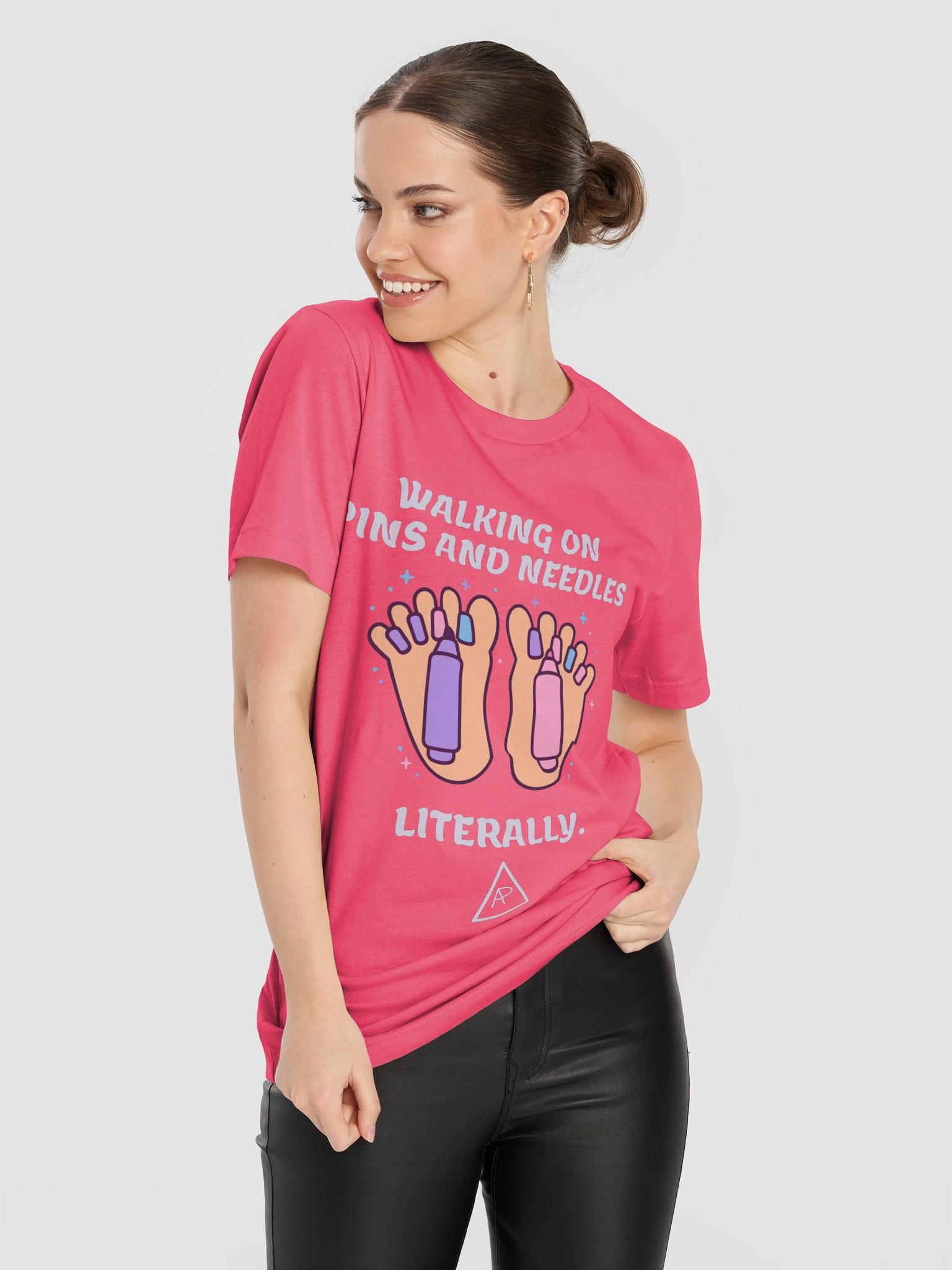 WALKING ON PINS AND NEEDLES Tee — Pink product image (11)