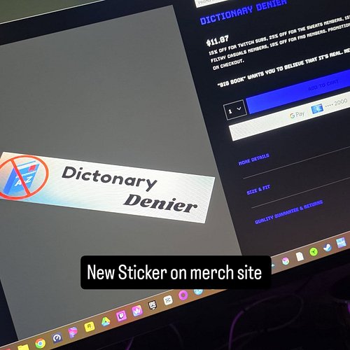 New sticker on merch site