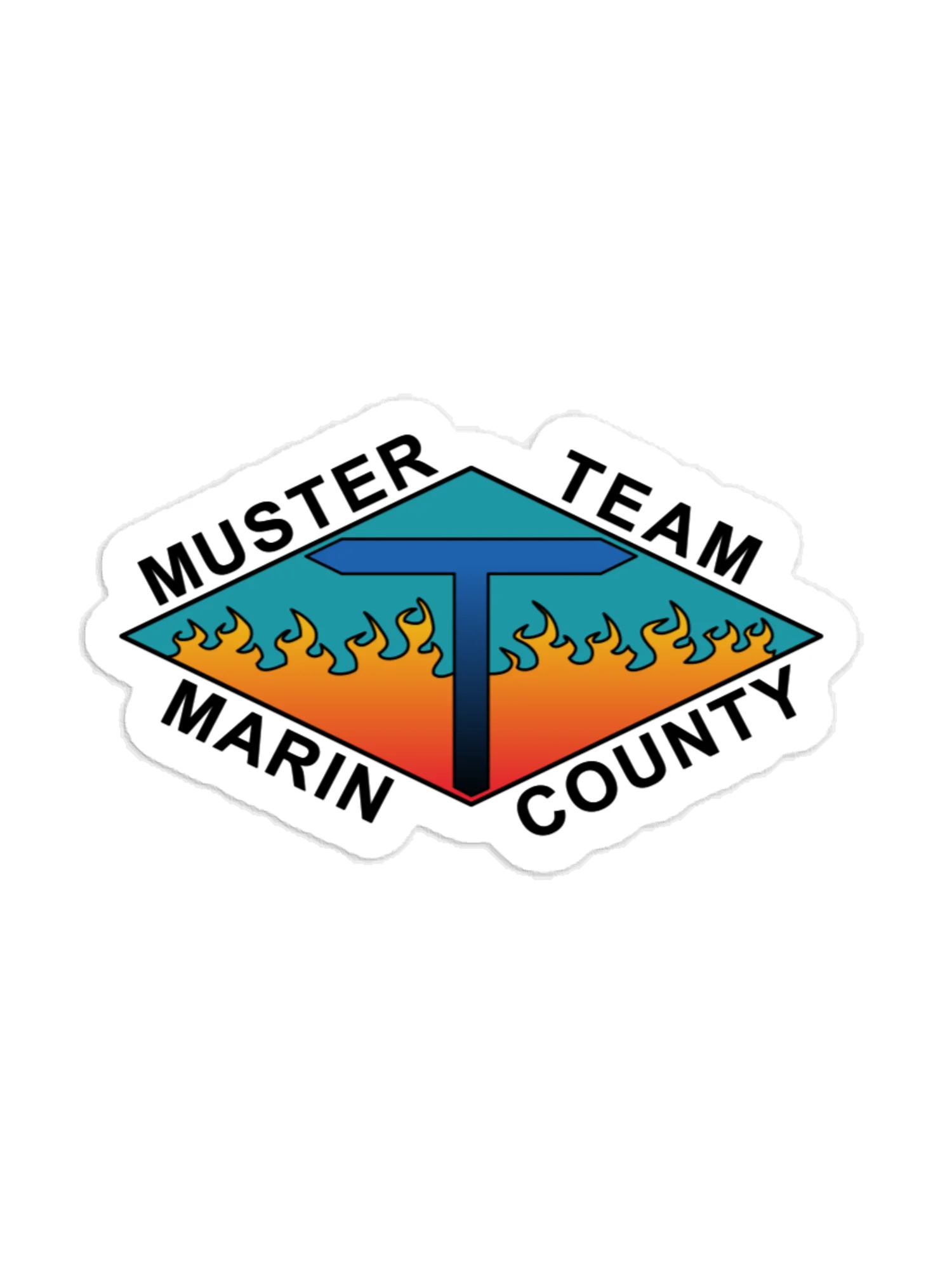 Diamond T, Marin County Muster Team Vinyl Decal - Water Resistant product image (1)