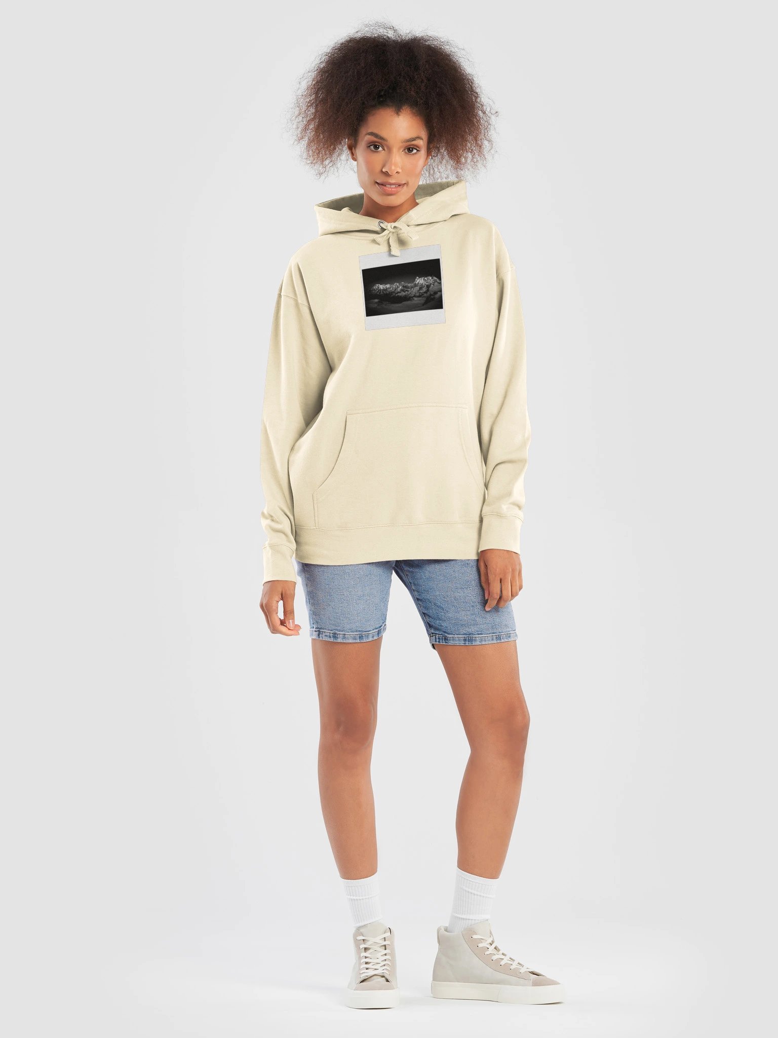 PISTE SOCIETY Mountain Photo Hoodie – Bone product image (7)