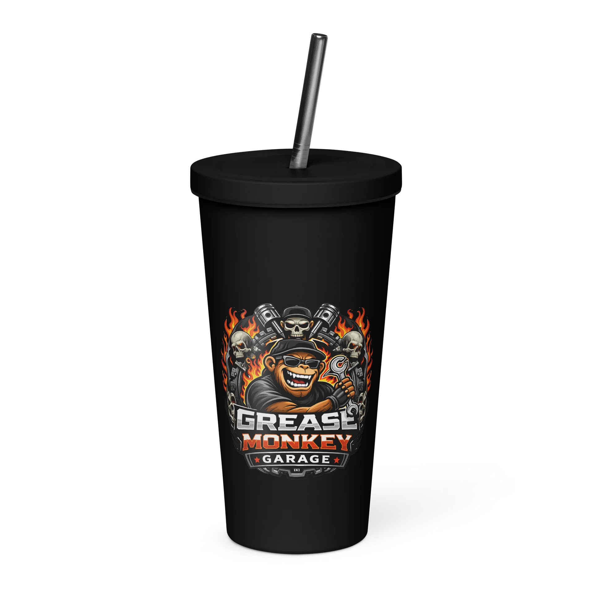 Grease Monkey Tumbler W/straw product image (1)