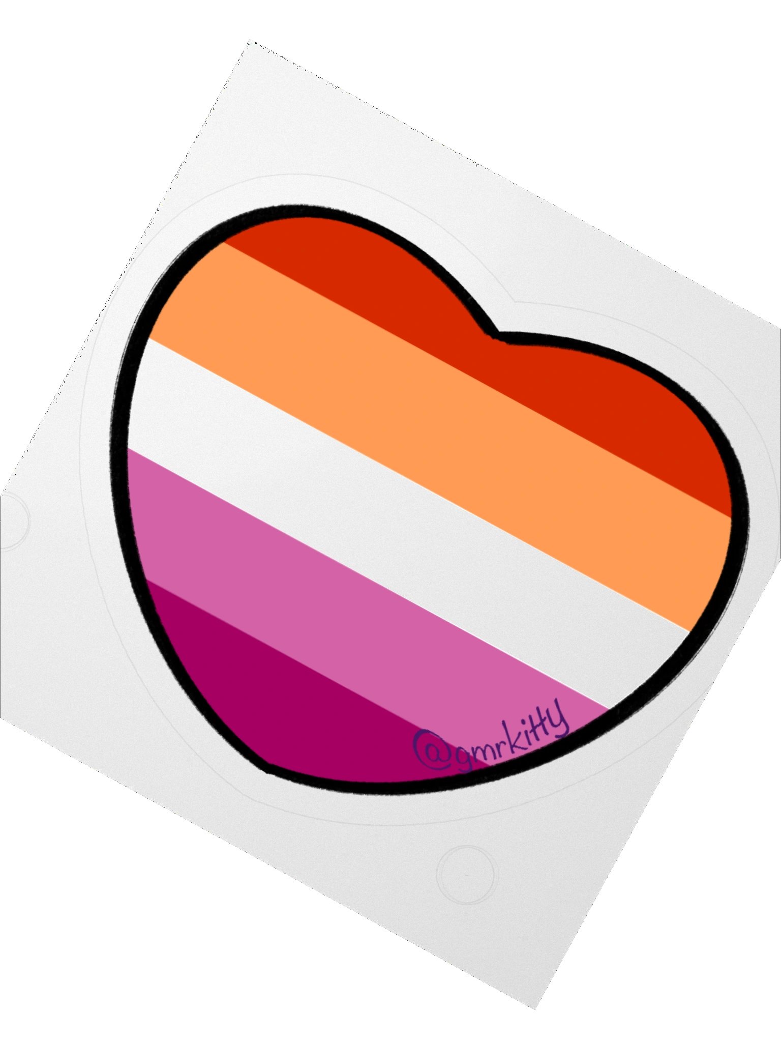 Lesbian Pride Heart Sticker 01 product image (5)